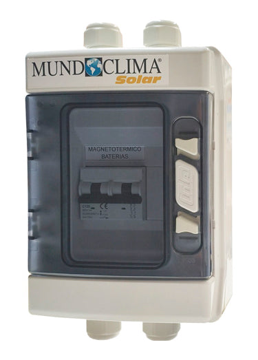 Coffret de Protection Batterie Basse Tension 125 A - 500 V DC - Disjoncteur Magnétothermique avec Presse-étoupes