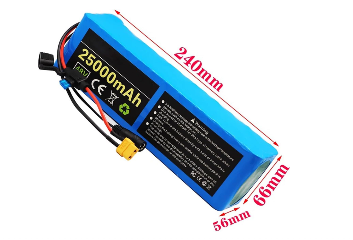 Batterie 48V 20Ah pour vélo et trottinette électrique XT60