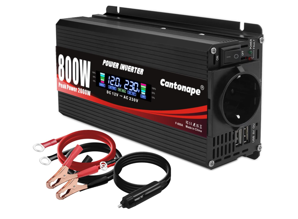 Cantonape 800W/2000W Convertisseur de courant de voiture