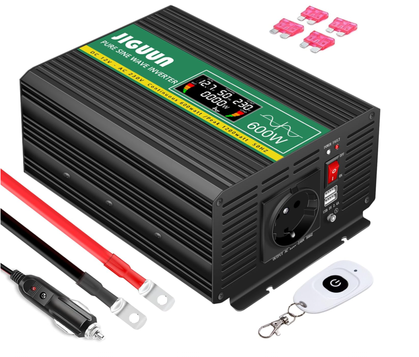 JIGUUN 3000W Convertisseur 12V 220V pur sinus