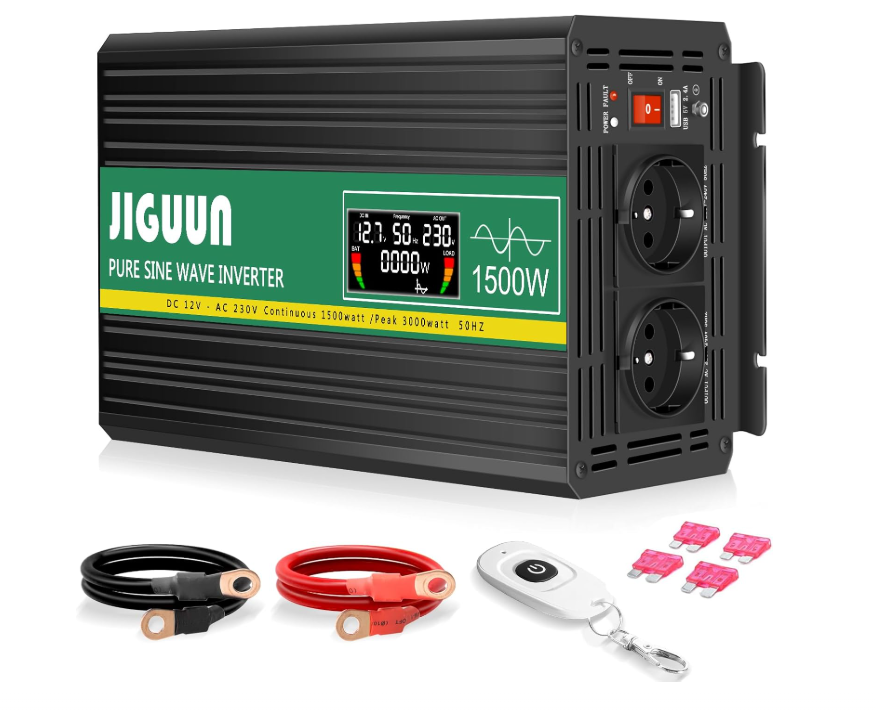 JIGUUN 3000W Convertisseur 12V 220V pur sinus