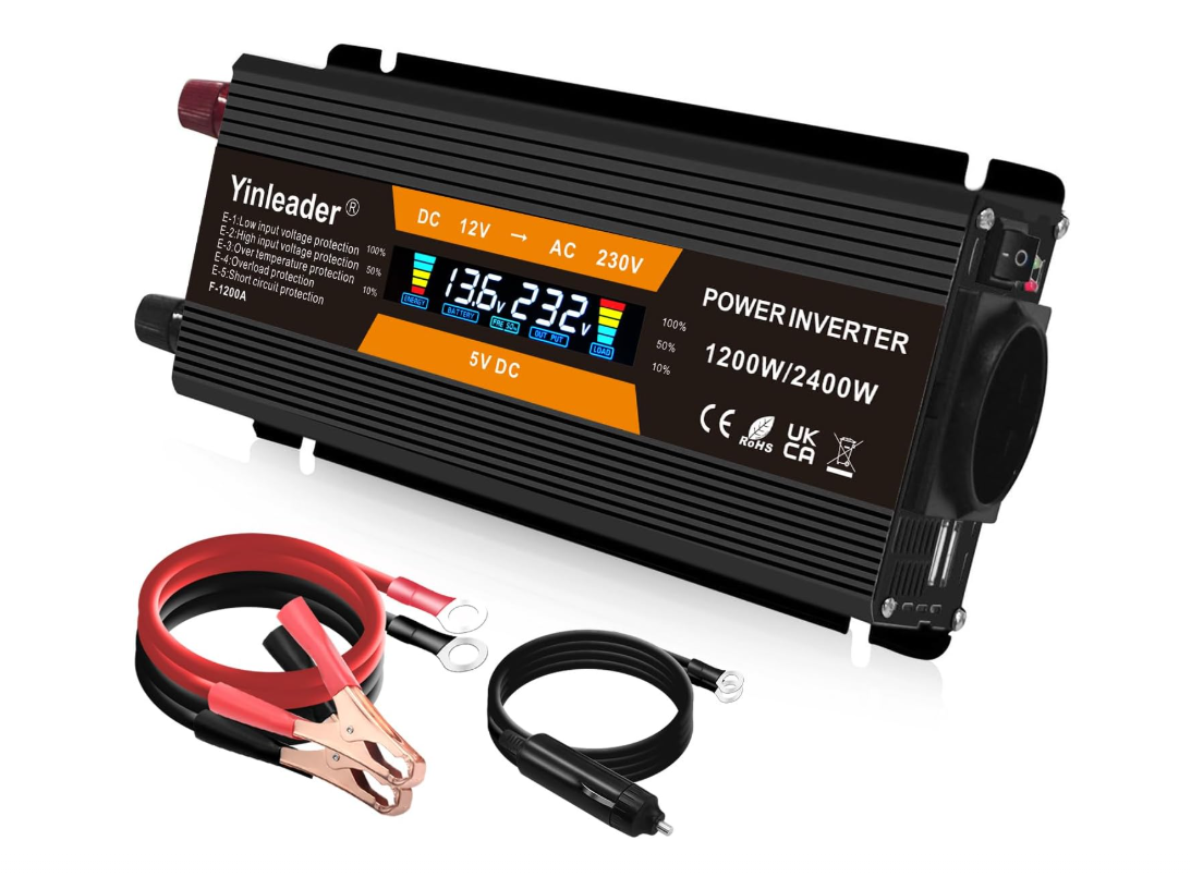 Yinleader Convertisseur de Tension 1000W / 2000 W | 12V 230V