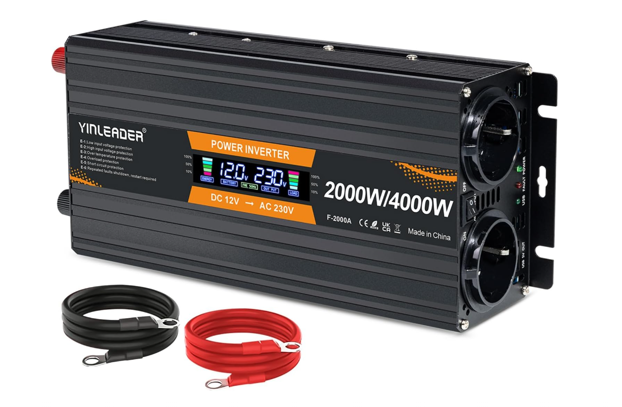 Yinleader Convertisseur de Tension 1000W / 2000 W | 12V 230V