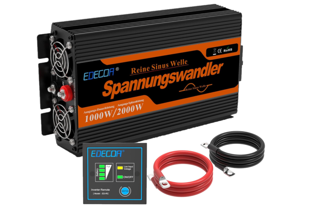 Convertisseur EDECOA 12V 220V Pur Sinus 1000W