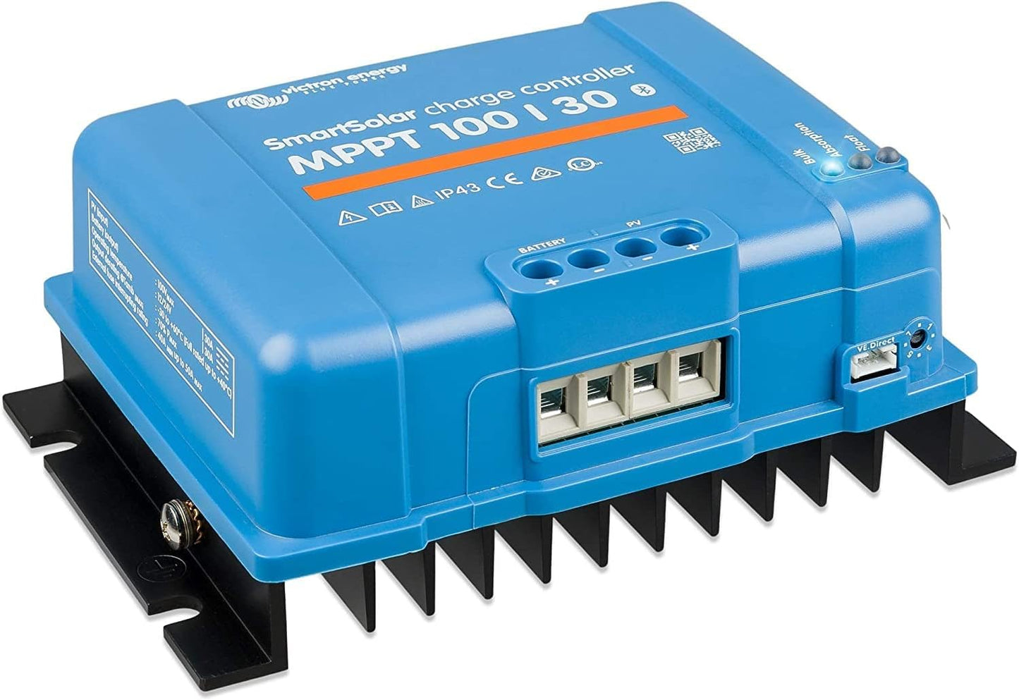 Victron Energy SmartSolar MPPT 100V 30 Ah 12/24v Contrôleur de Charge Solaire (avec Bluetooth)