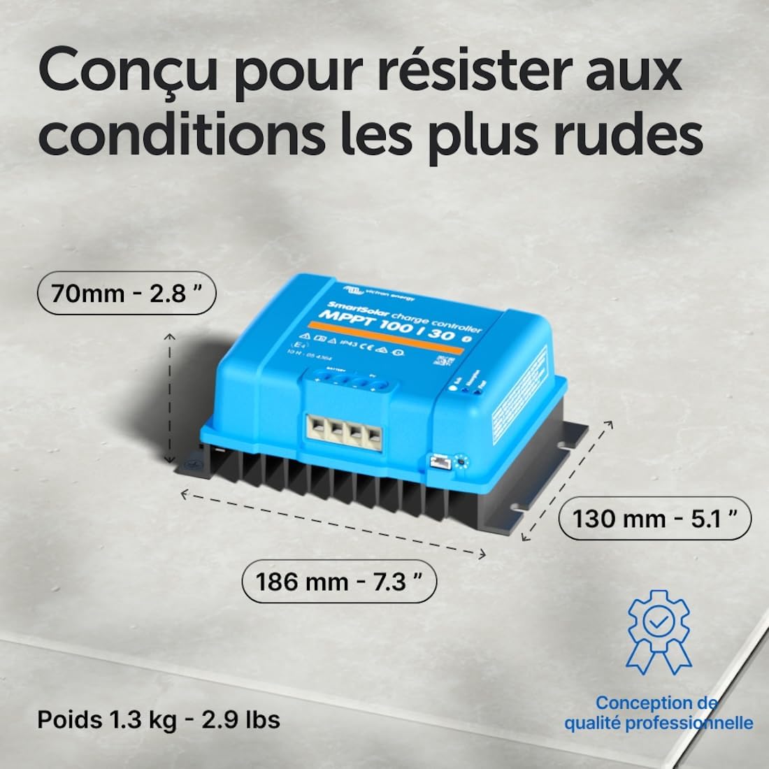 Victron Energy SmartSolar MPPT 100V 30 Ah 12/24v Contrôleur de Charge Solaire (avec Bluetooth)