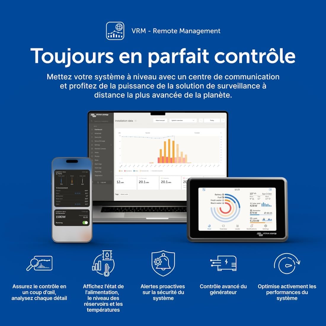 Victron Energy SmartSolar MPPT 100V 30 Ah 12/24v Contrôleur de Charge Solaire (avec Bluetooth)