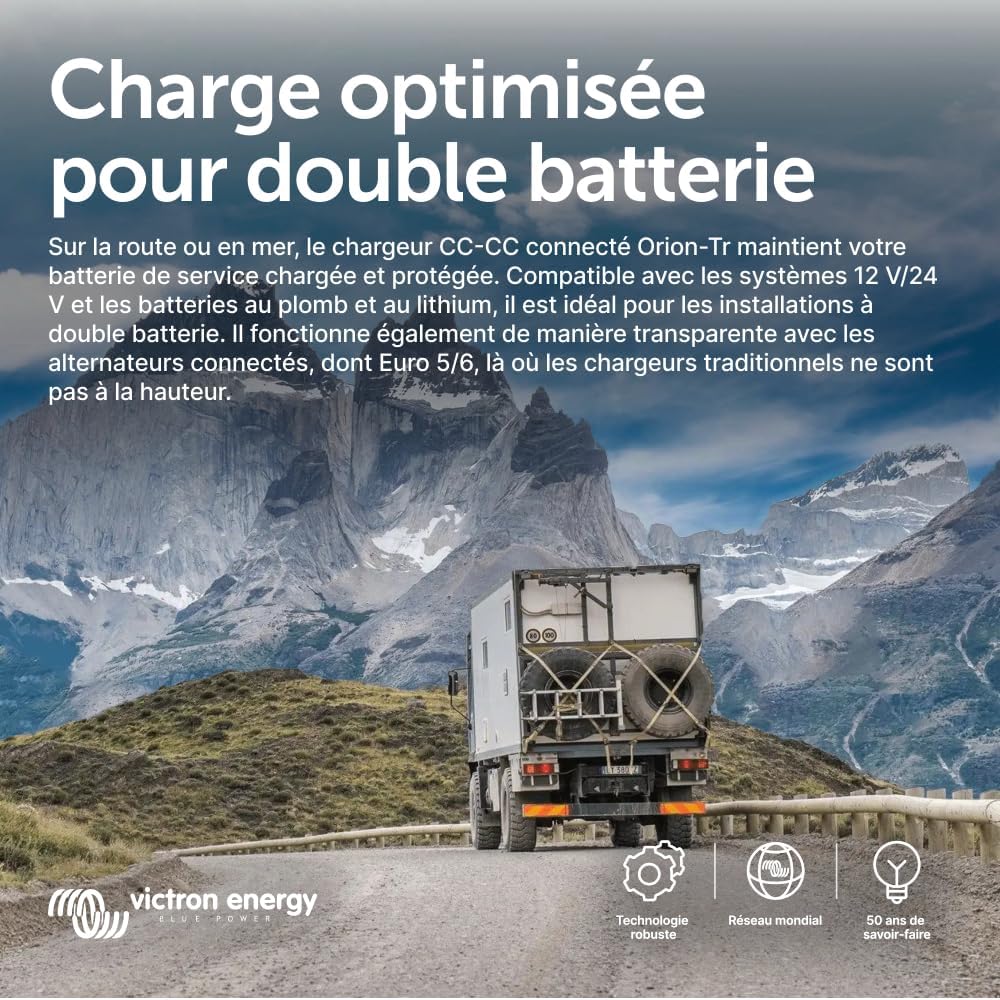 Victron Energy Orion-TR Smart 12/12-Volt 30 A 360 W CC-CC Chargeur Non Isolé (Bluetooth)