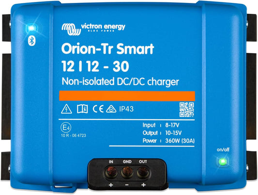 Victron Energy Orion-TR Smart 12/12-Volt 30 A 360 W CC-CC Chargeur Non Isolé (Bluetooth)