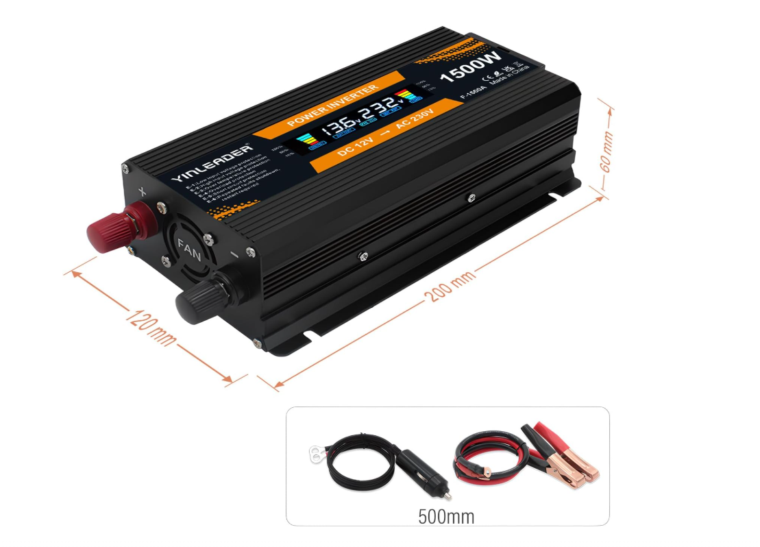Yinleader Convertisseur de Tension 1000W / 2000 W | 12V 230V