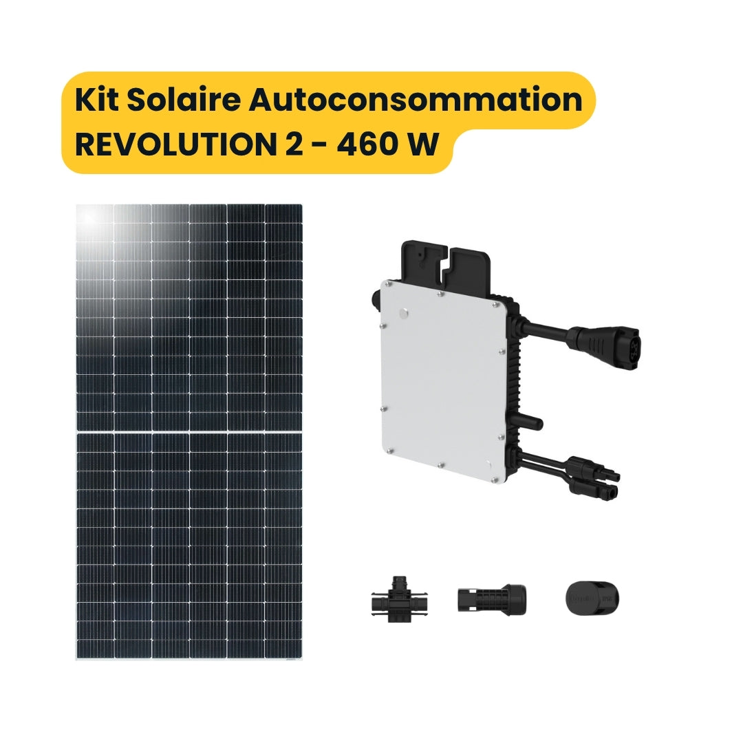Kit Solaire 460 W Autoconsommation REVOLUTION 2 - Avec Micro-onduleur et Connecteur AC