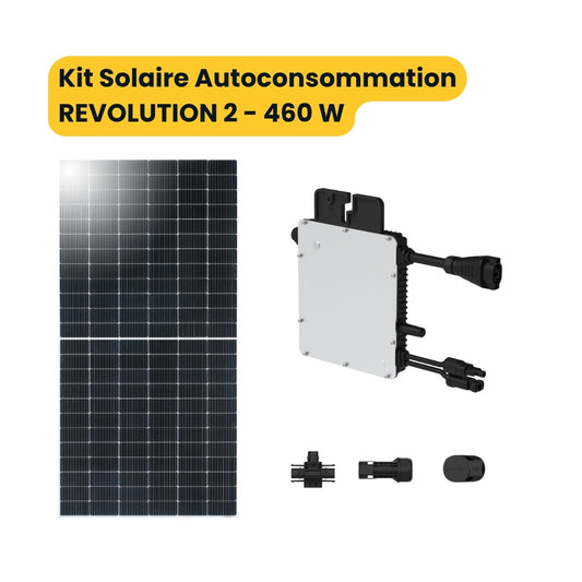 Kit Solaire Autoconsommation REVOLUTION 2 - 460 W - Avec Micro-onduleur et Connecteur AC