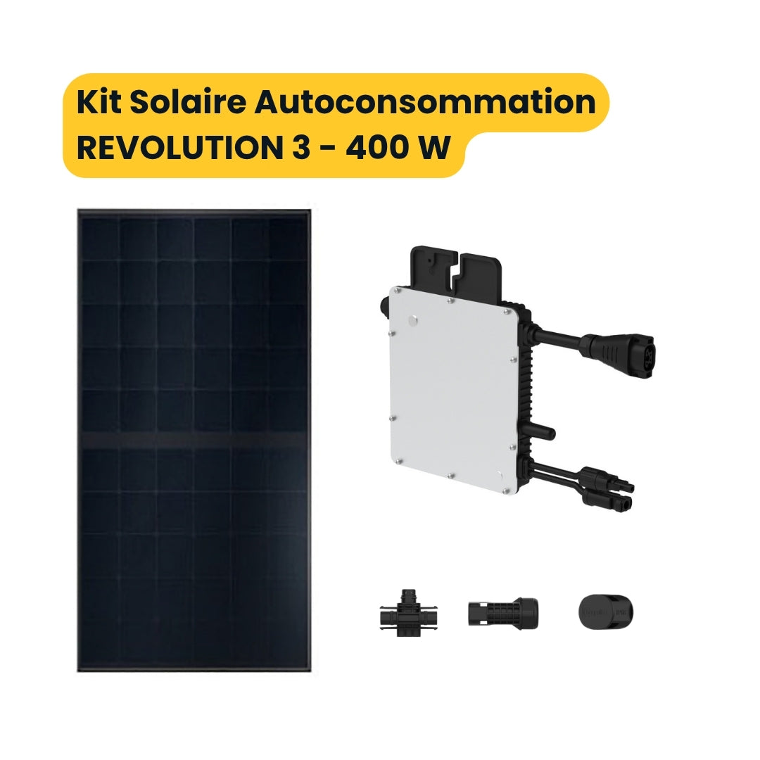 Kit Solaire 400 W Autoconsommation REVOLUTION 3 - Avec Micro-onduleur et Connecteur AC